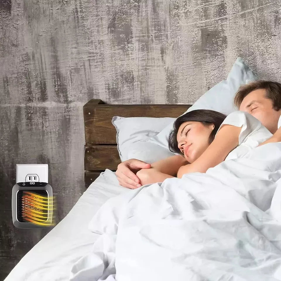 800W Wall Mounted Space Heater - Digital Ceramic Personal Heater with LED Display & Remote | Energy Saving, Quiet, Safe | For Home, Office, Bedroom